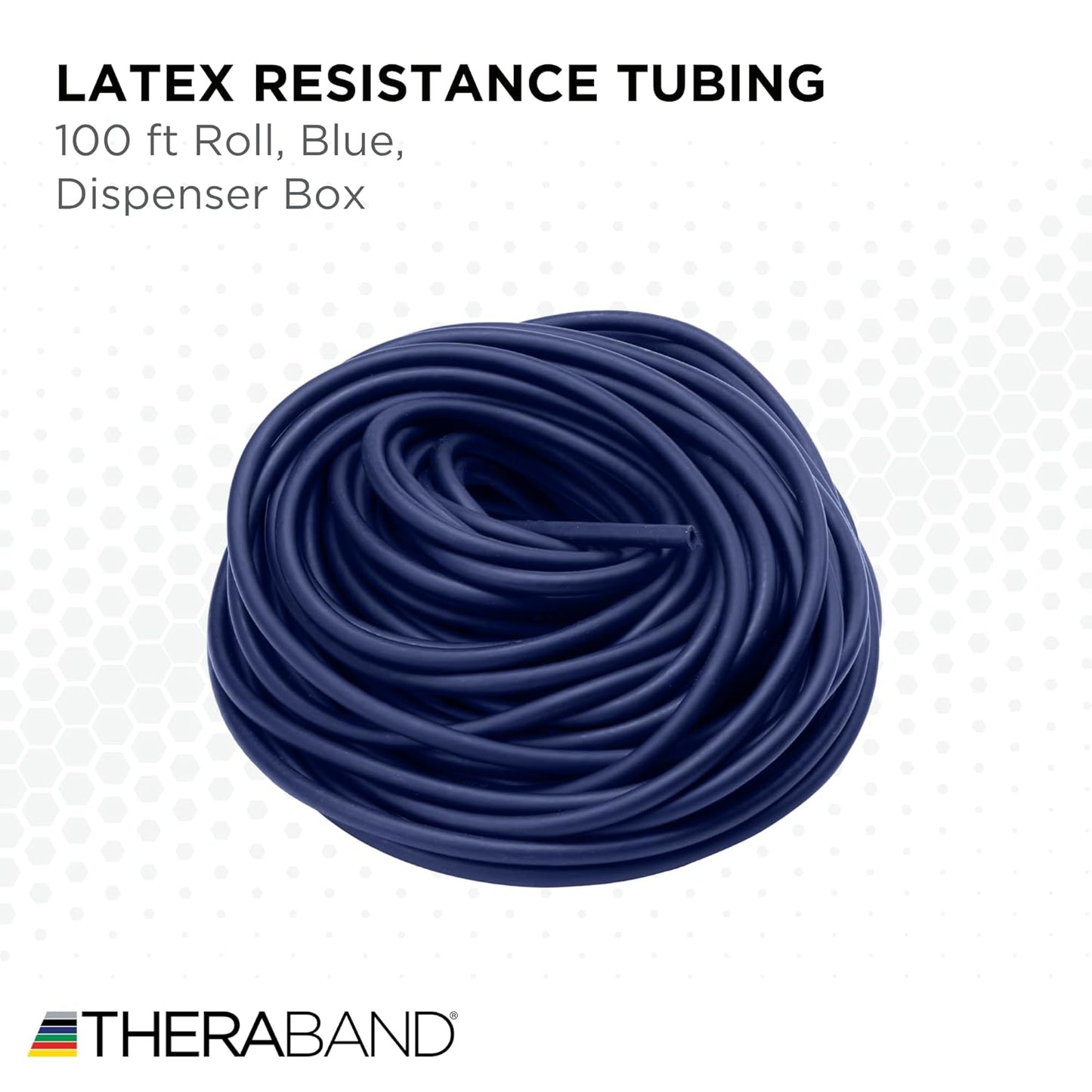 THERABAND Latex Resistance Tubing, Green, Heavy, Level 3, 100 ft Roll, Professional Grade Resistance Band for Exercise, Upper and Lower Body Workouts, Cut-to-Length, Color-Coded Levels