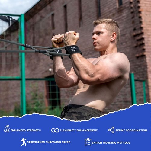 Baseball Resistance Bands - Arm Strengthening Trainer for Pitchers & Players, Softball Pitching Equipment & Sports Accessories - Grey