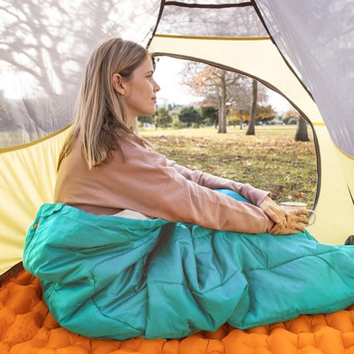Ultralight Sleeping Bag for Children - Blackpongo Envelope Lightweight Portable, Waterproof, Comfort with Compression Sack - Great for 3 Season Traveling, Camping, Hiking (Green)