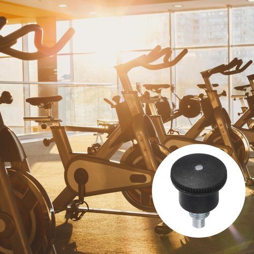 uxcell Pull Pin Spring Knob Replacement Parts, M10 Adjustment Fitness Pull Pin Knob for Home Fitness Exercise Bike, Black 1Pcs