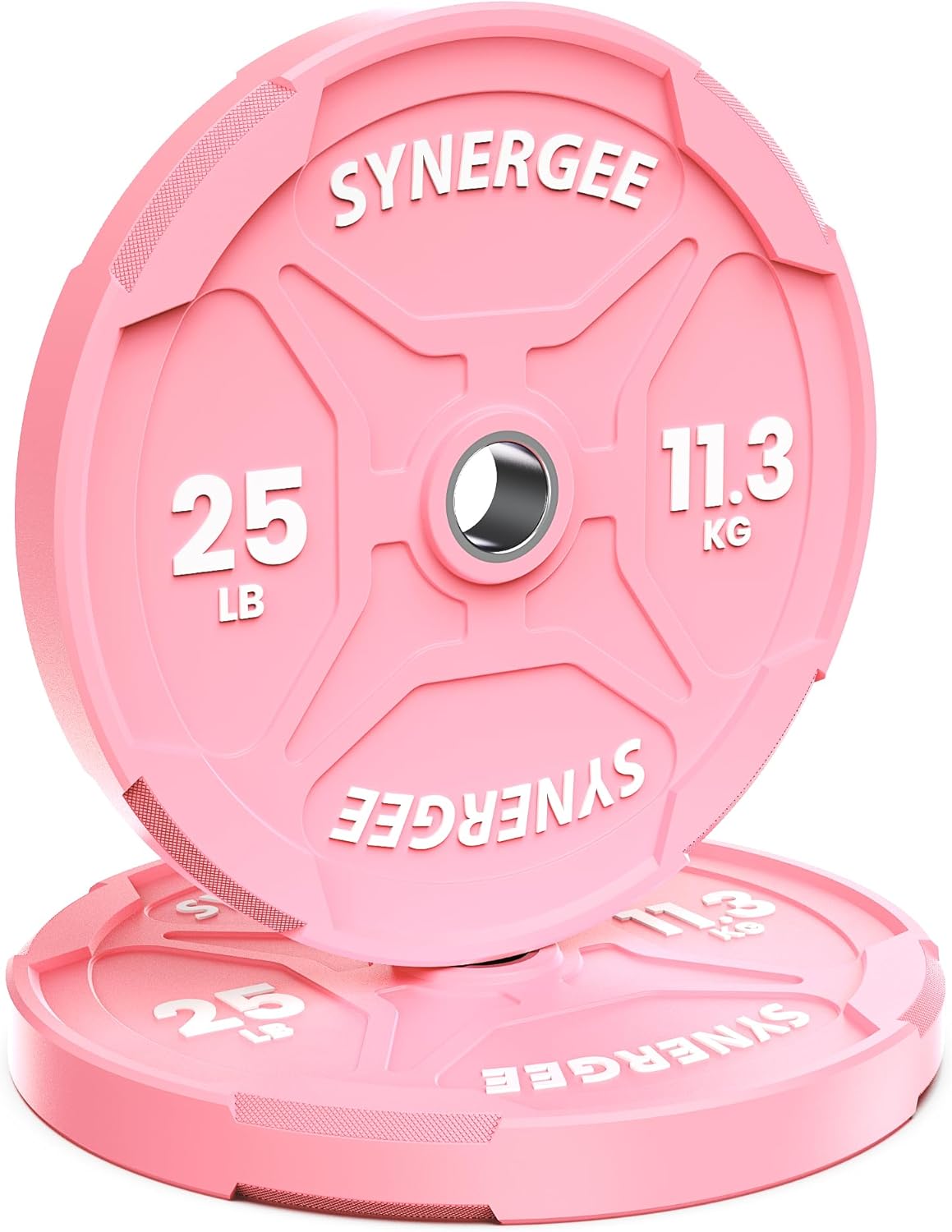 Synergee Bumper Plates – Durable Olympic Weight Plates, Low-Bounce Rubber for Strength Training, Powerlifting, and Functional Workouts.
