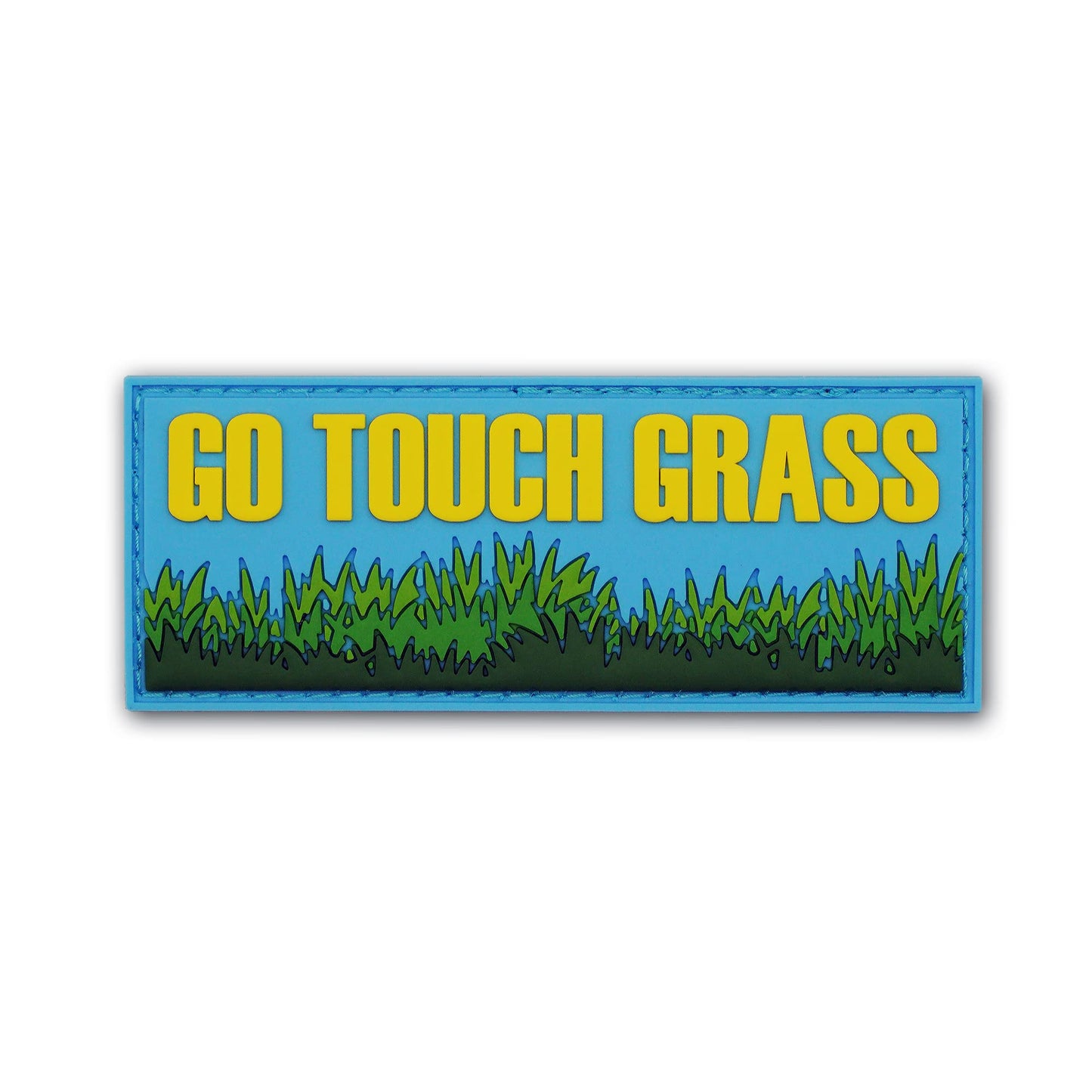 Go Touch Grass PVC Morale Patch - Funny Morale, Tactical, Military Patch - Patches, Military Patches - Perfect for Your Tactical Military Army Gear, Backpack, Cap, Vest