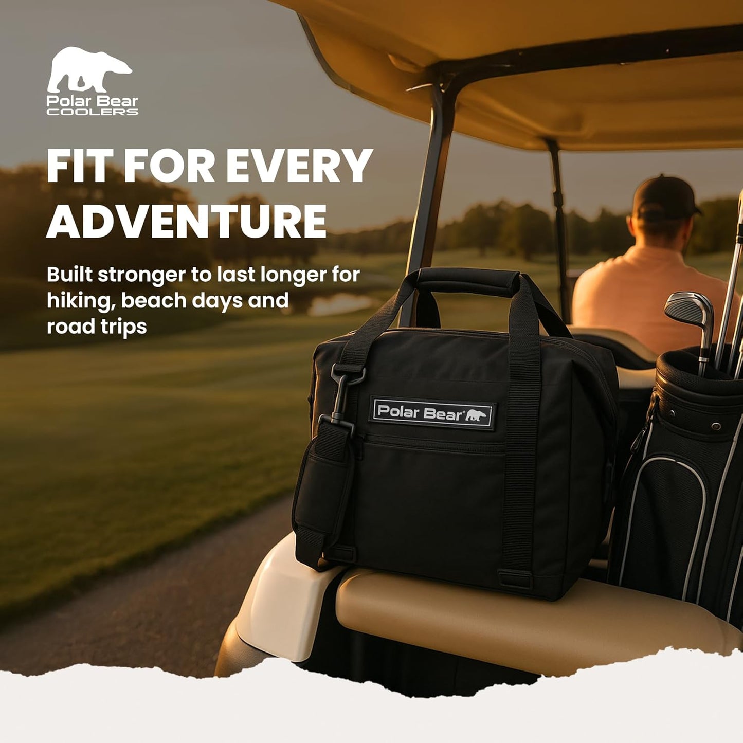 Polar Bear Coolers - Original Nylon Soft Cooler Bag - Insulated Leak Proof Beach Cooler Bag, Small Thermal Bags for Travel - Heavy Duty & Portable - Sweat Proof Picnic Carrier