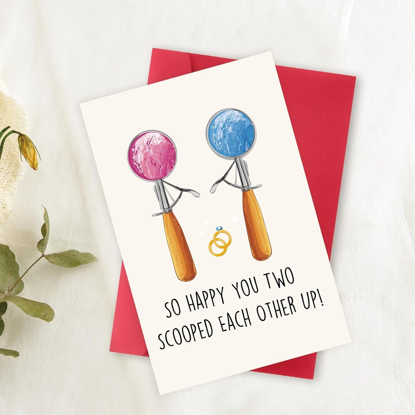 OJsensai Cute Wedding Card, Funny Engagement New Card for girlfriend boyfriend, Comfort Wedding Decoration Gifts from Husband Wife, Happy Valentine's Day
