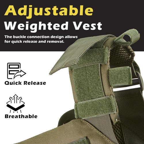 Lancer Tactical Weighted Vest for Men and Women Weight Vests Adjustable Strength and Endurance Training Fitness Tactical Running