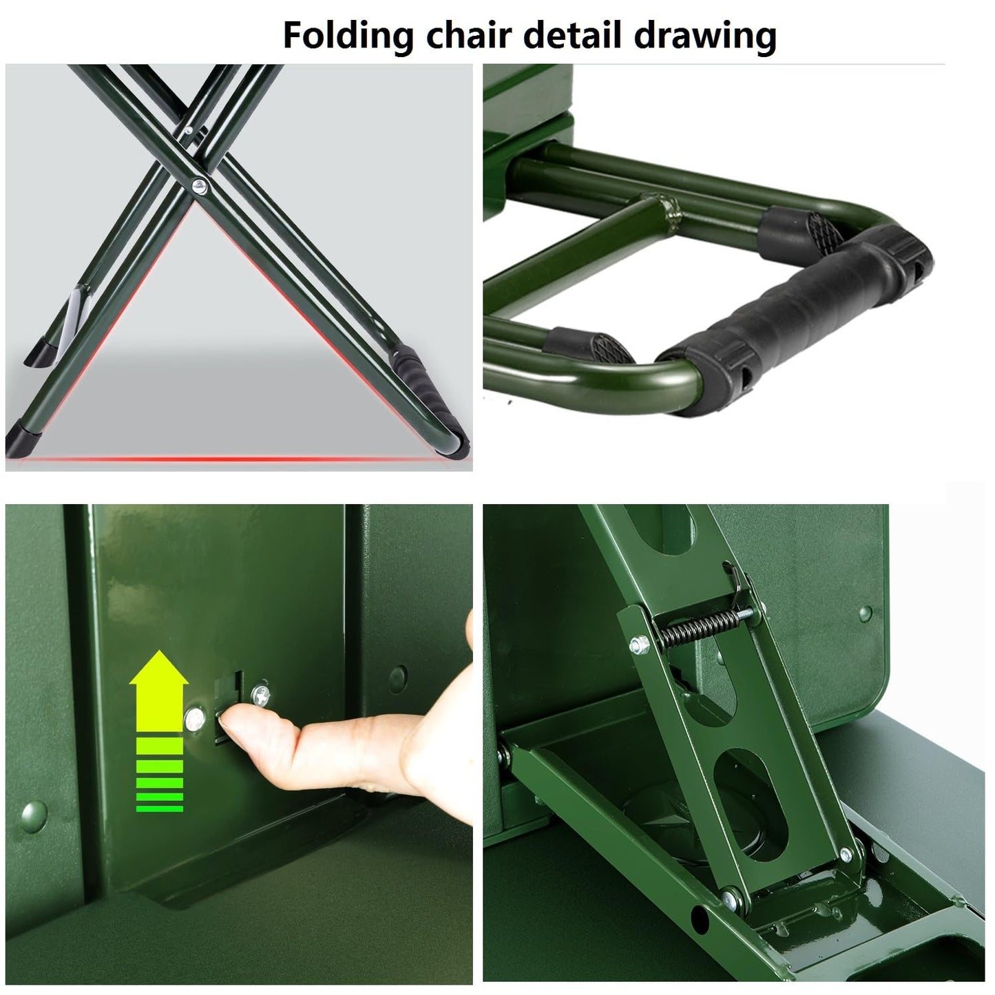 MOGUOBIN Folding Camping Chair - Portable Outdoor Stool, Multi-Functional for Camping,Hunting,Hiking