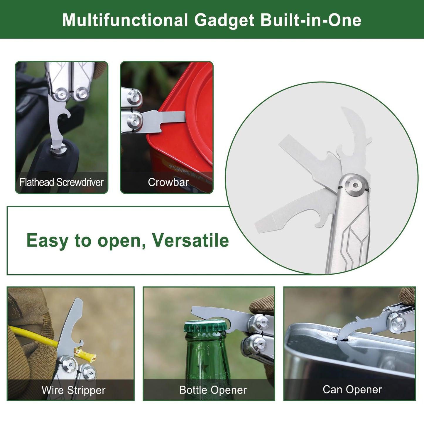 NexTool Multitool, 19 in 1 Multitool Pliers, Stainless Steel Multi Tool with Safety Locking, Foldable Multitools with Scissors, Can Opener, Screwdrivers, Saw for Camping Survival Hiking, Gifts for Men