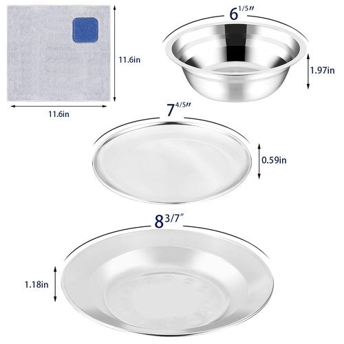 Camping Mess Kit - for Camping 1 to 2 Person boy Scout Camp Dishes Camping Cooking Utensils Accessories Plates Dinnerware Set Outdoor (1 Person Set Green)