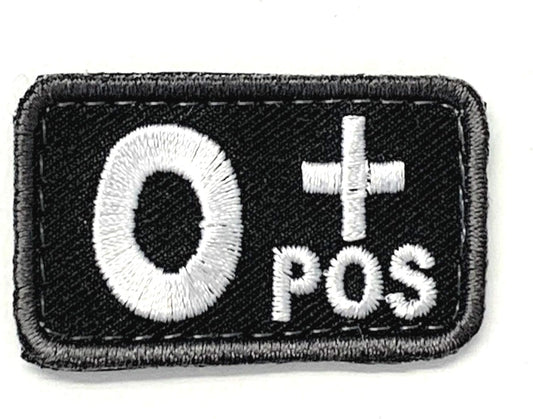 Blood Type Patches-Mil-Spec Monkey ACU DARK (NEG)