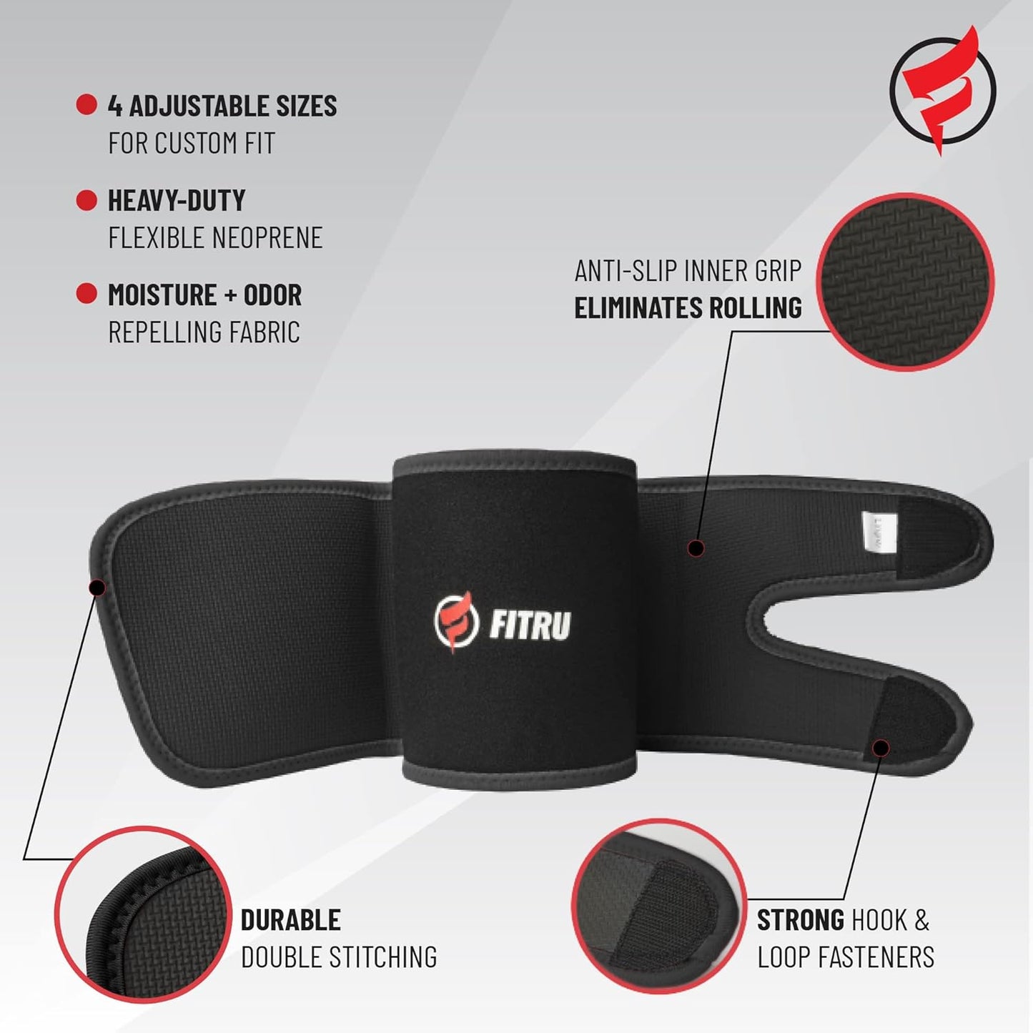 Fitru Premium Arm Trimmers for Men & Women | Sauna Arm Wraps for Flabby Arms Increasing Heat & Sweat During Exercise