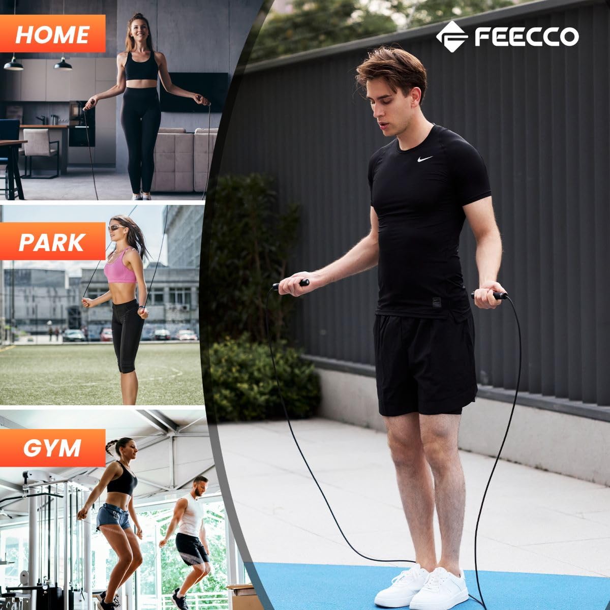 FEECCO Weighted Jump Rope