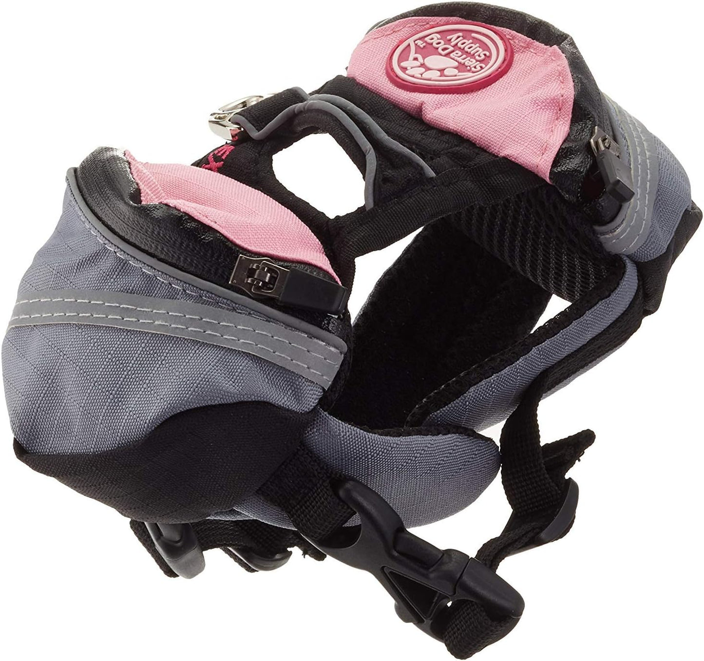Doggles Dog Extreme Backpack, Gray/Pink, Small