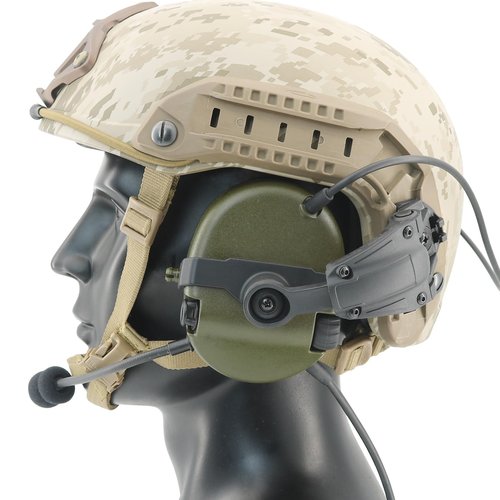 TACGZGJSM Ear Protection Electronic Shooting Earmuff Noise Canceling Headphones for ARC rail Helmets,huntting,airsoft (Army Green)