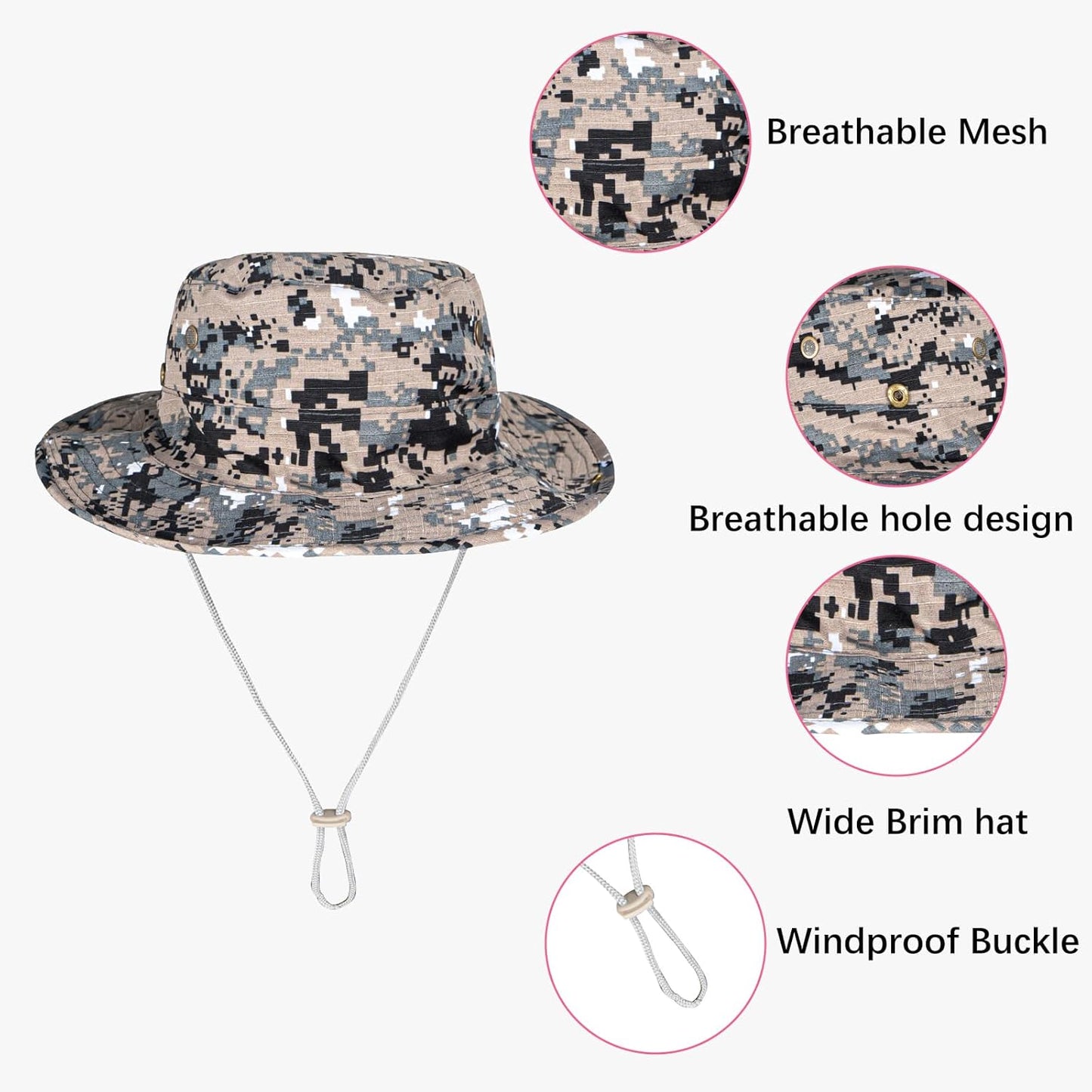 UPF 50+ Sun Hat | Foldable Boonie Hat for Men & Women | Fishing & Hiking
