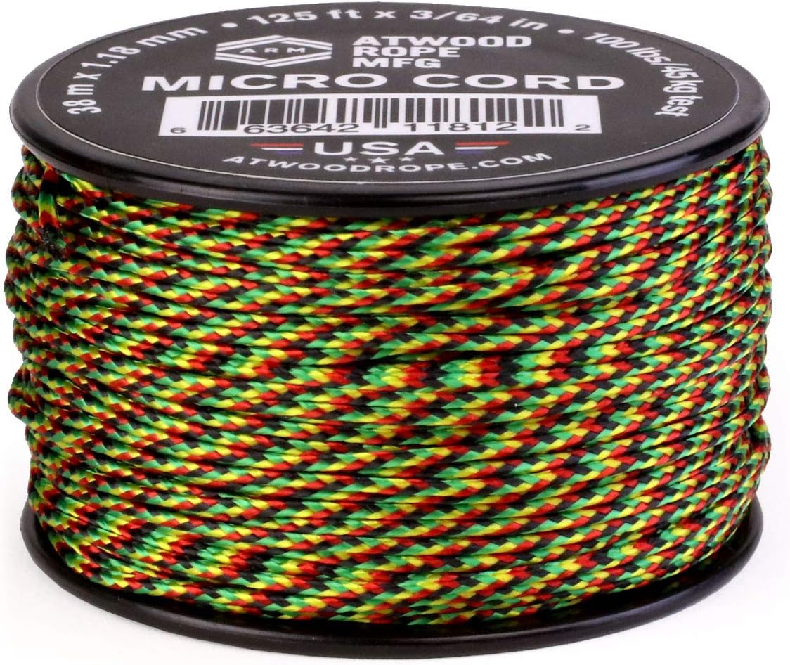 Atwood Rope MFG Micro Utility Cord 1.18mm X 125ft Reusable Spool | Tactical Nylon/Polyester Fishing Gear, Jewelry Making, Camping Accessories