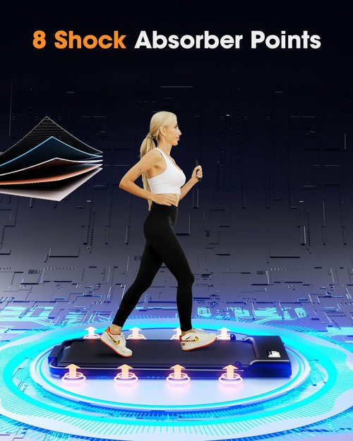 THAILE Walking Pad Treadmill with Handle Bar, 3 in 1 Folding Walking Pad, PortableTreadmill for Home Office with 330lbs Capacity, Bluetooth, App and Remote Control, 4/6mph