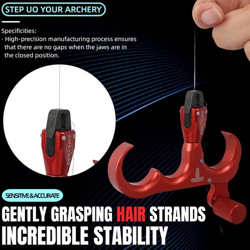 ZSHJGJR 3 Fingers Bow Release Aid - Aluminium Archery Release Trigger, Compound Bow Release Trigger, Thumb Release for Compound Bow Accessory (Black)