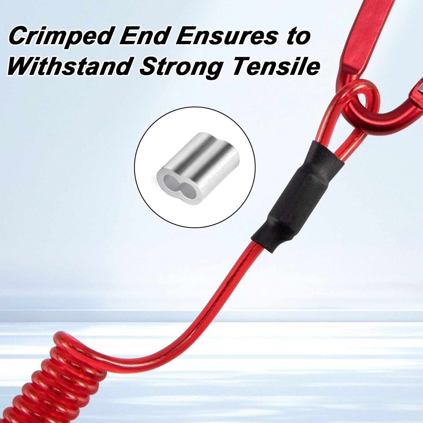 Alwonder 6-Pack Fishing Lanyards Tool Lanyards for Hand Tools, Retractable Tool Lanyard Steel Wire Coiled Ropes Safety Tether Fly Fishing Lanyard for Pliers Scissors Fishing Gear Gray 47.2IN