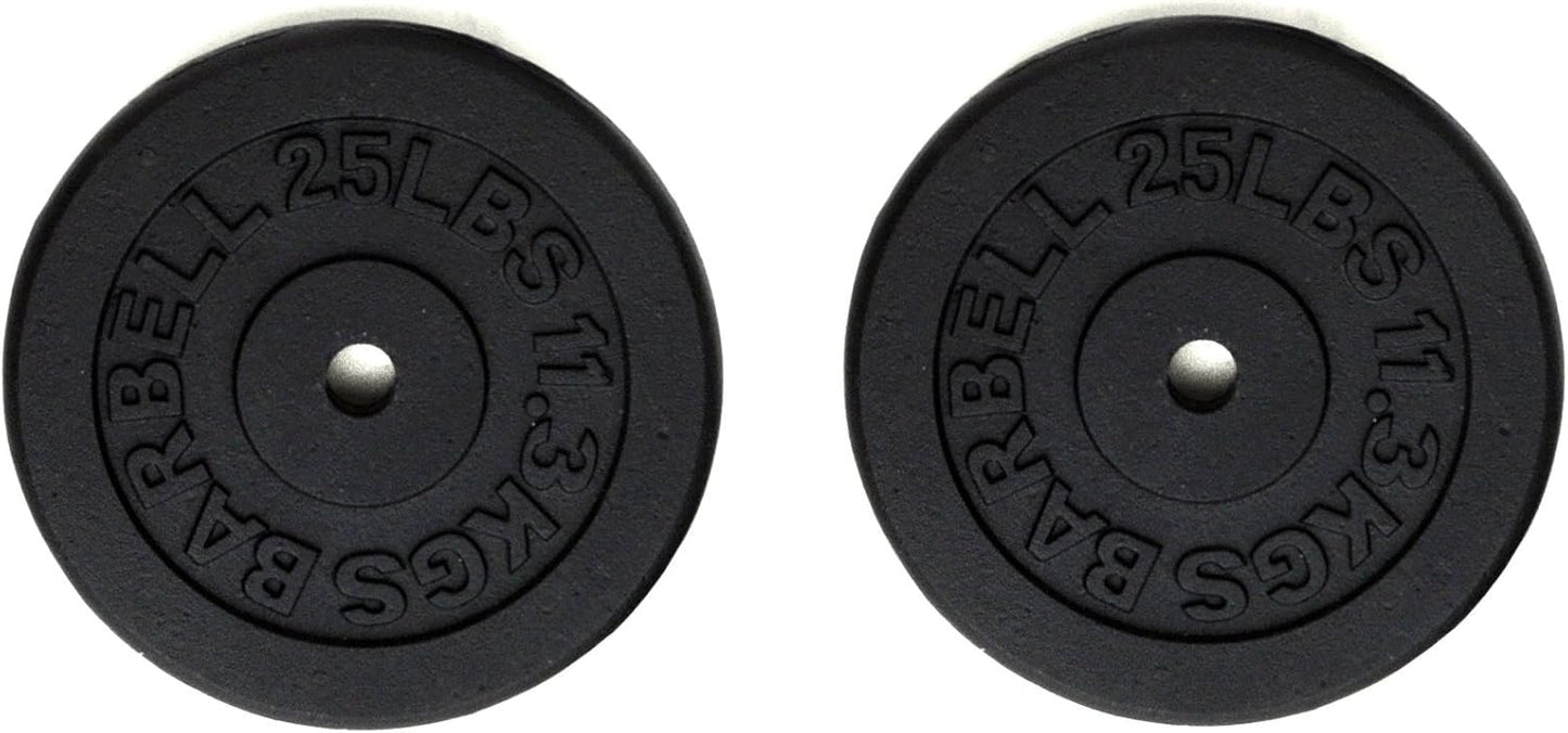 Ader Standard 1" Hole Cast Iron Weight Plate-Black