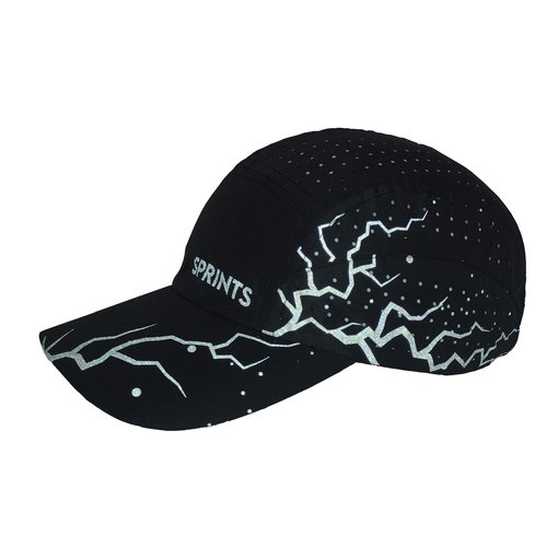Sprints Race Day Performance HyperG Racing Cap | The Lightweight, Quick Dry, Running, Sport Hat, One Size, Unisex (US, Alpha, One Size, Dystopian Dark Miles Reflective)