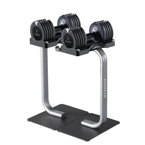 BYZOOM FITNESS 25lb Adjustable Dumbbell & Dumbbell Stand Set