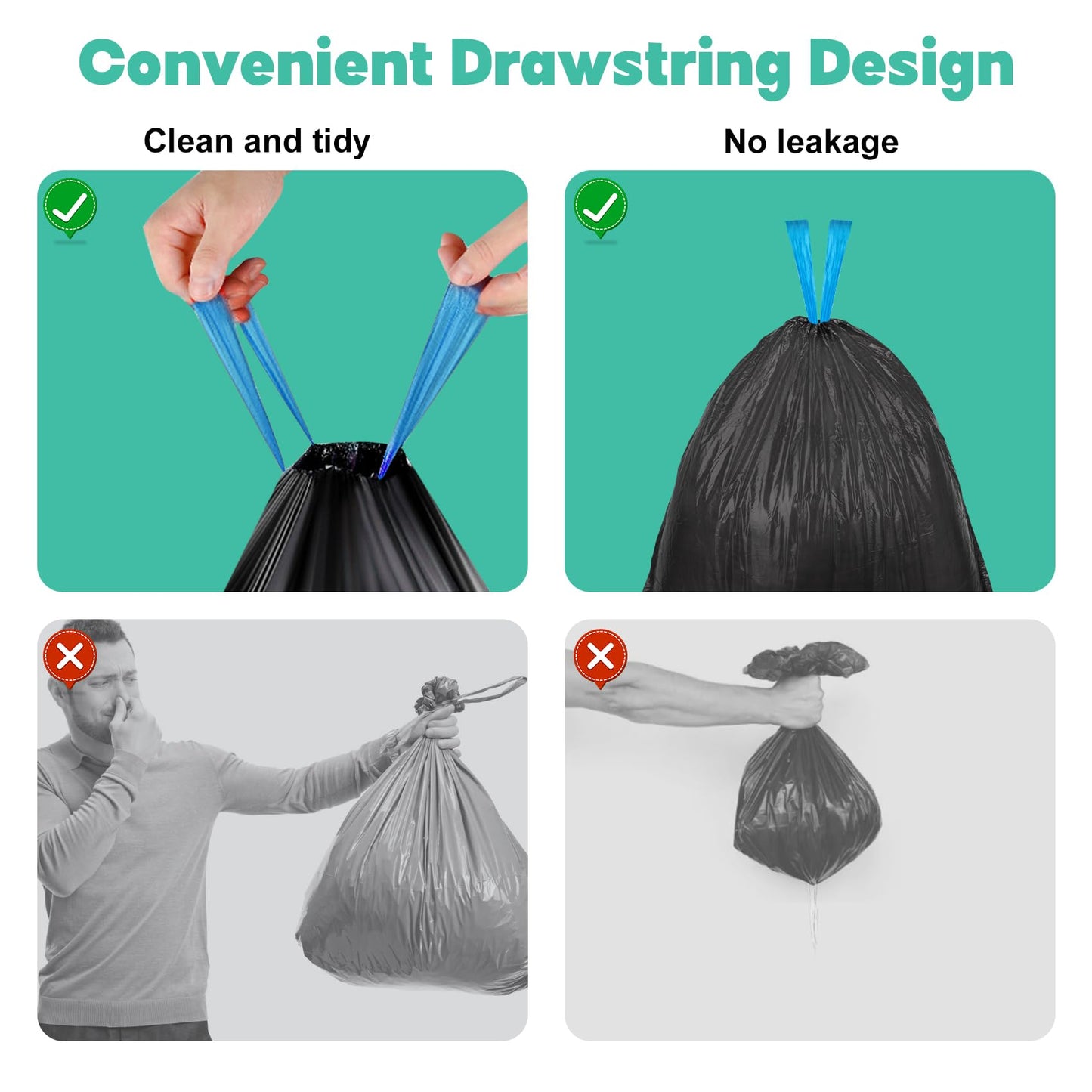 30 Portable Toilet Bags Poo Gel Set, 8 Gallon Camping Toilet Bags with Portable Absorbent Toilet Gel, Urine Powder with Potty Trash Waste Bags for Outdoor Camping, Traveling, Emergency