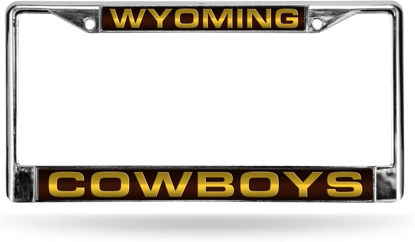 Rico Industries NCAA Unisex-Adult Laser Cut Inlaid Standard Chrome License Plate Frame