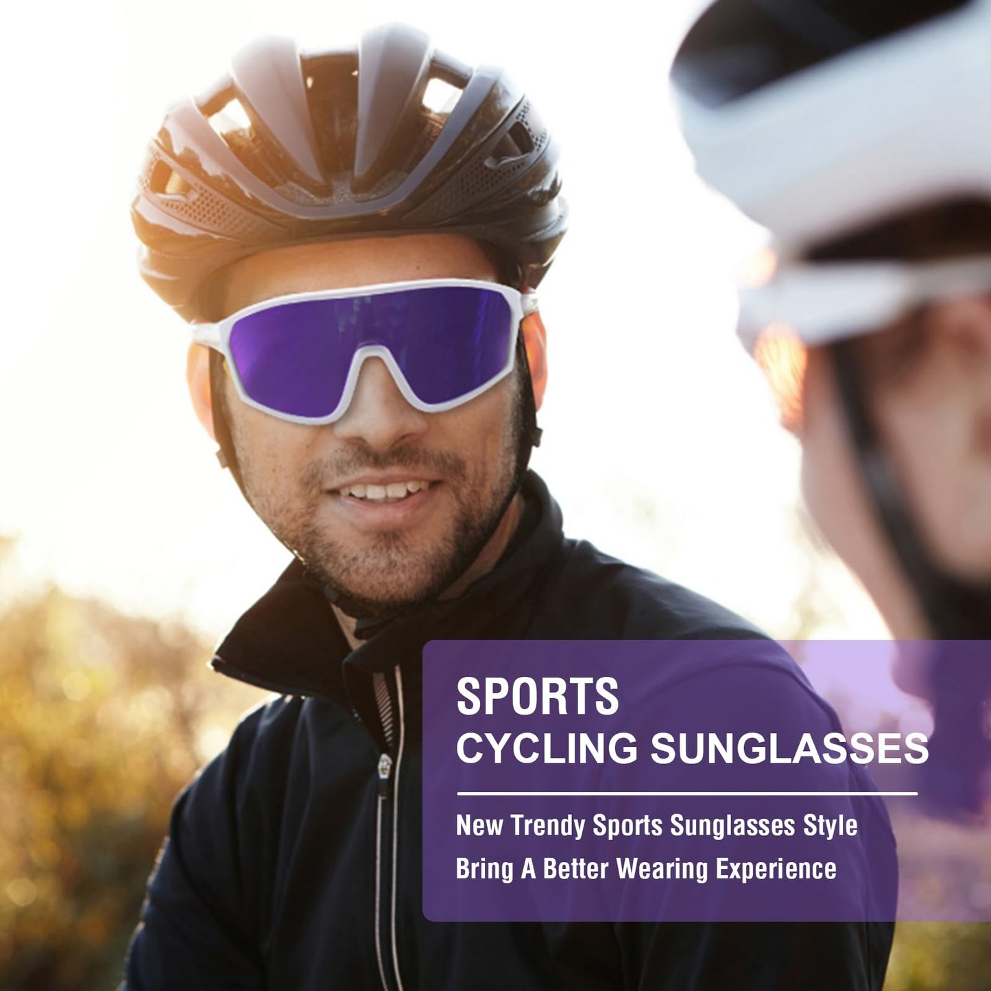 NICBOOY Wrap Around Sports Sunglasses Youth Baseball Sunglasses Polarized Sports Glasses UV Protection