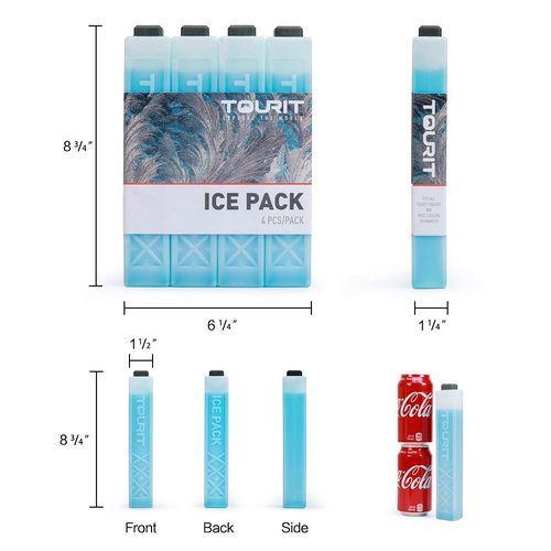 TOURIT 50-Can Insulated Rolling Cooler & 4 Set Reusable Ice Packs Bargain Perfect Combination