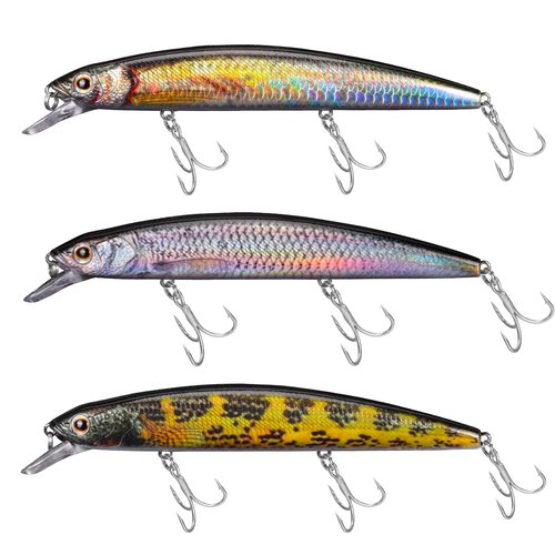 GULULUT Fishing Lures for Freshwater Saltwater, Minnow Jerkbait and Crankbait are Suitable for All Water Layers, Shining and Lifelike Fishing Baits to Improve Fishing Efficiency, Fishing Gift for Men