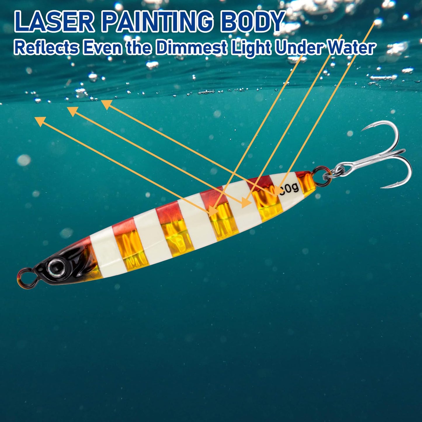 Dr.Fish 3 Pack Saltwater Fishing Jigs Jigging Spoon Fishing Lures Offshore Glow Vertical Diamond Metal Casting Jigs Saltwater Silver 1.5oz