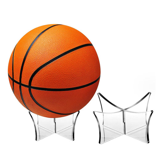 Acrylic Ball Display Holder, Football Stand Storage Holder, Basketball Holder Stand for Display, Volleyball Rugby Ball Stand Holder, Soccer Ball Holder for Football Basketball Soccer Volleyball Rugby（2Pcs）