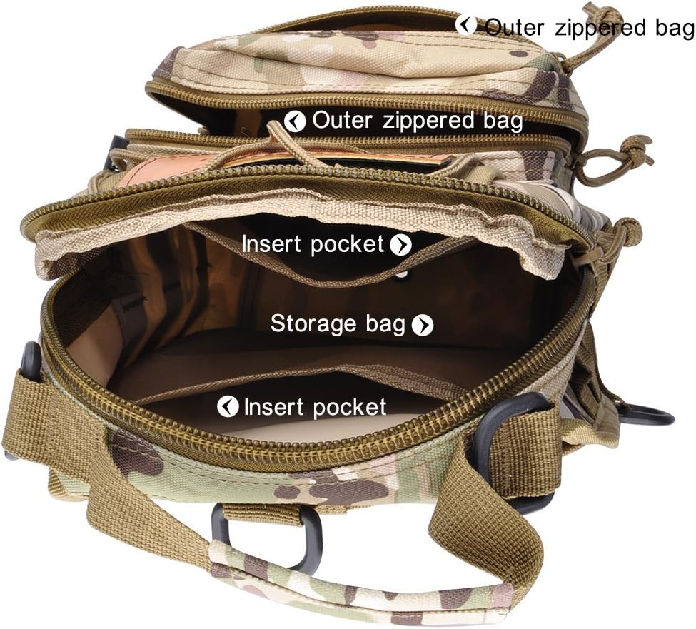 Tactical Waterproof Sling Backpack - Molle Crossbody Chest Bag for Outdoor EDC