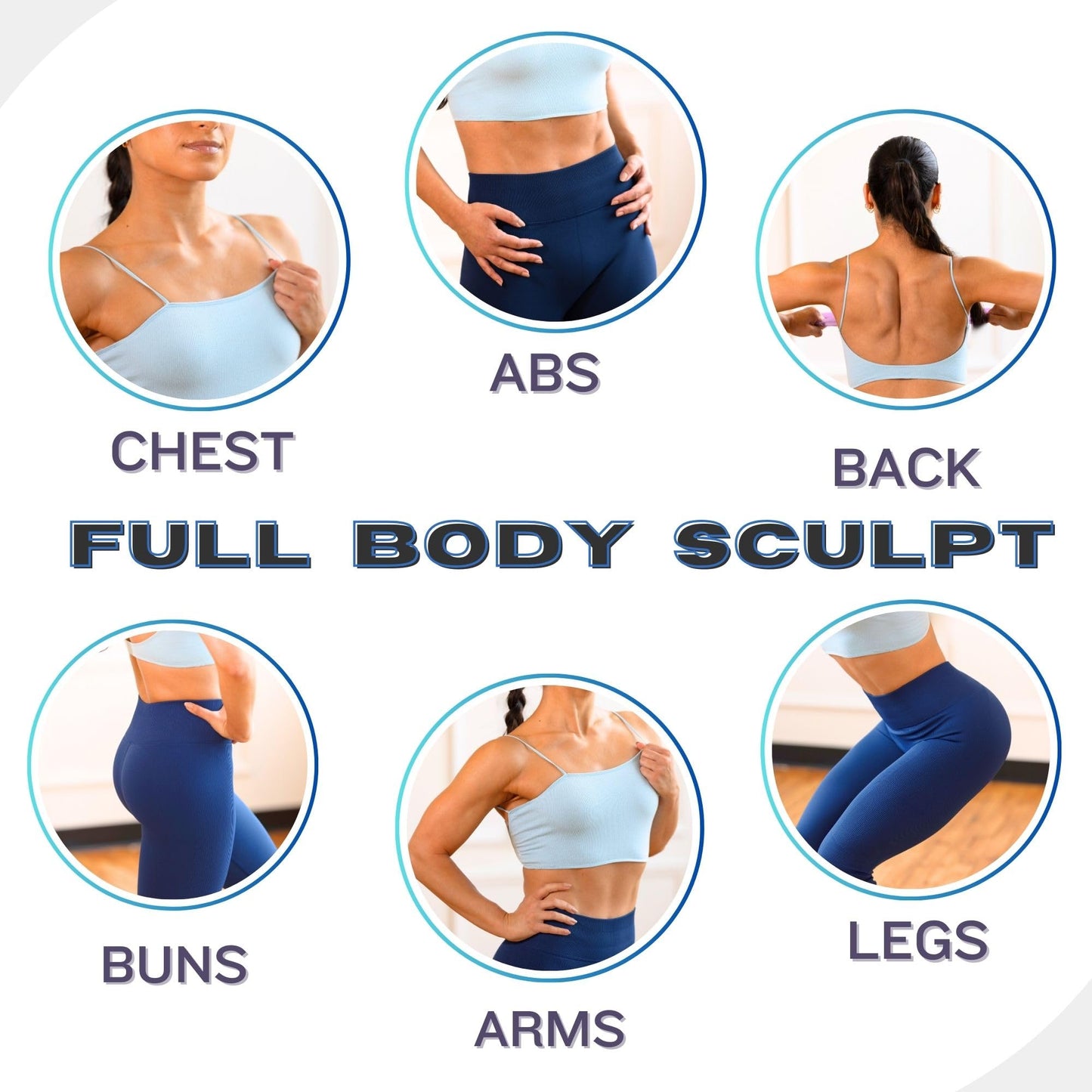 FayeFit Resistance Bands for Working Out – Exercise Bands Resistance Loops, Workout Bands, Physical Therapy Bands. Set of 5 Stretch Bands for Exercise at Home + Carry Bag. Legs, Booty, Arms.