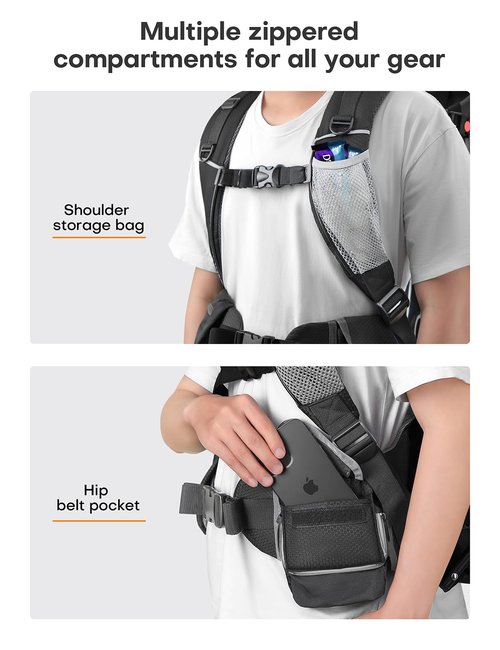 besrey Baby Backpack Carrier for Hiking Toddler Backpack Carrier Child Carrier Black