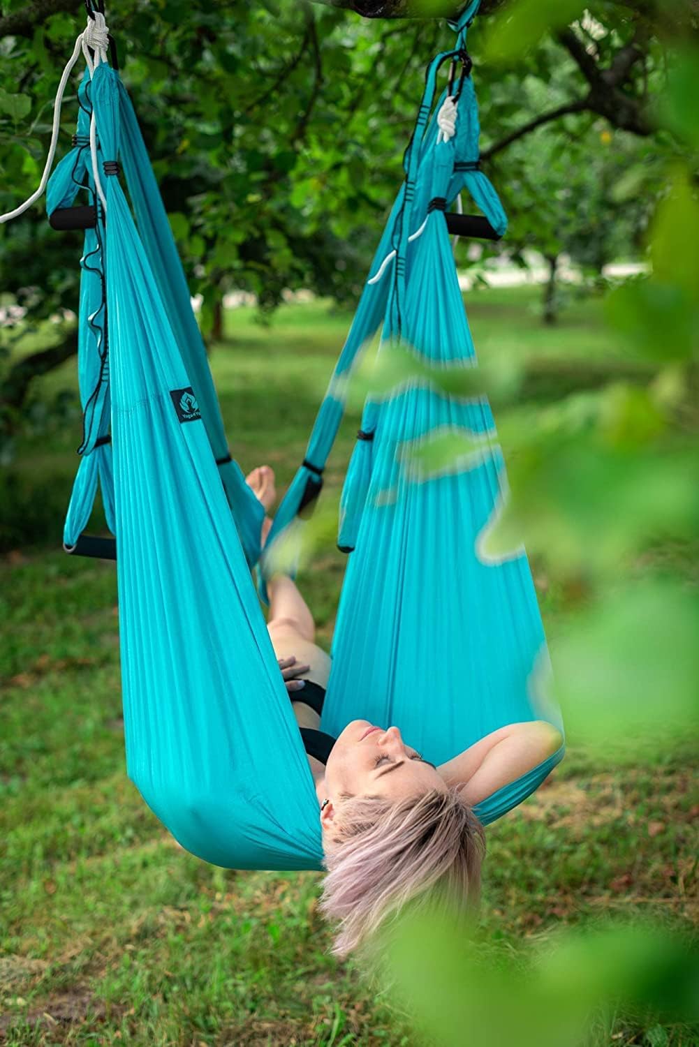 Aerial Yoga Swing Set - Hammock Hanging Swing - Sling Inversion Fly Kit - Antigravity Yoga Sling - Suspension Trapeze