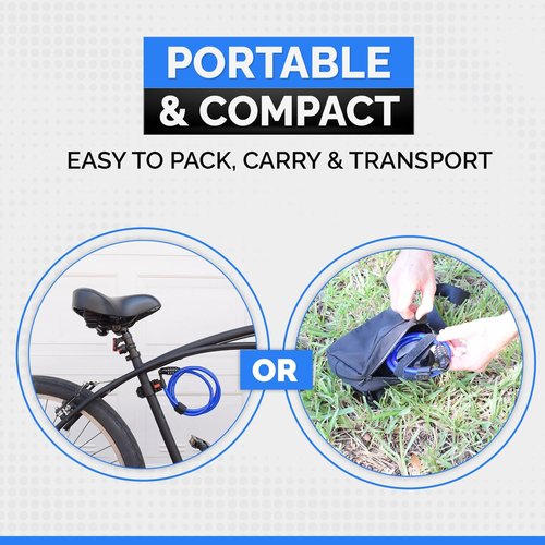 DocksLocks Security Cable Lock Set, Resettable Combination Lock, Mounting Bracket, Portable and Compact for Bikes, Scooters and More, 4ft