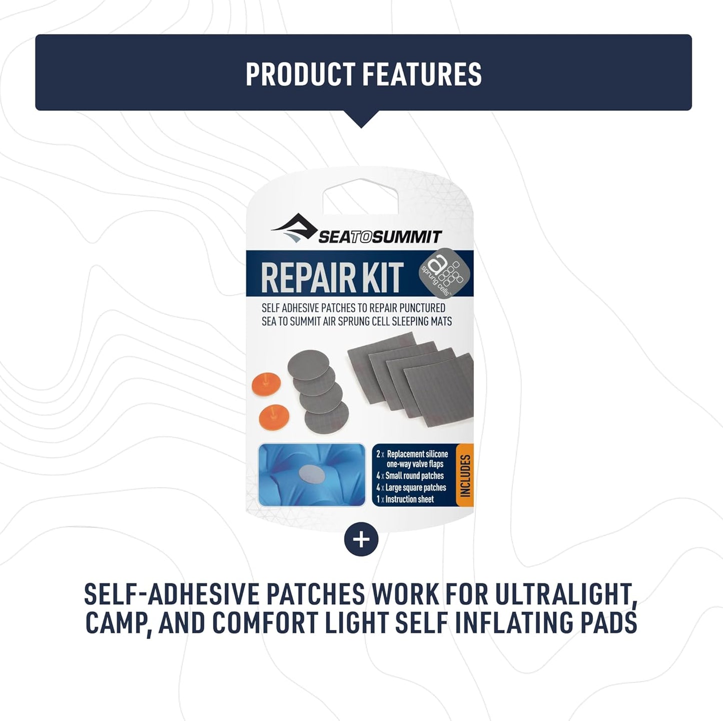 Sea to Summit Air Mattress Repair Kit - 2-Pack for Quick Fixes & Patching