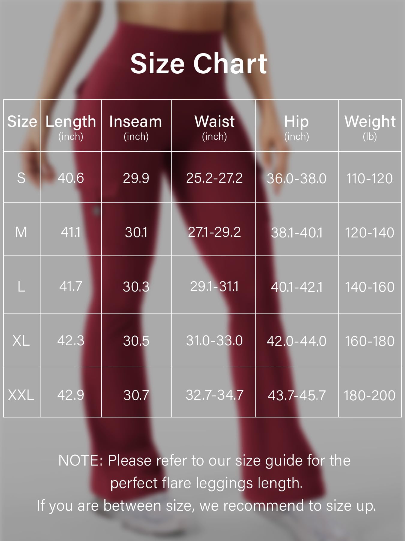YEOREO CoreFlex Women Workout Flare Leggings with Pockets Scrunch Cargo Gym Yoga Leggings Wine XL