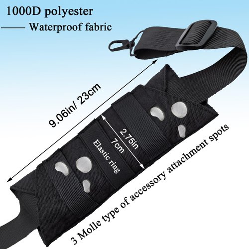 SOGOYFLA Ultra Thick Shoulder Strap Pad, Heavy Load Backpack Strap Pads, Shoulder Pad for Bag Strap, High Elasticity & Removable (1PCS-Black)