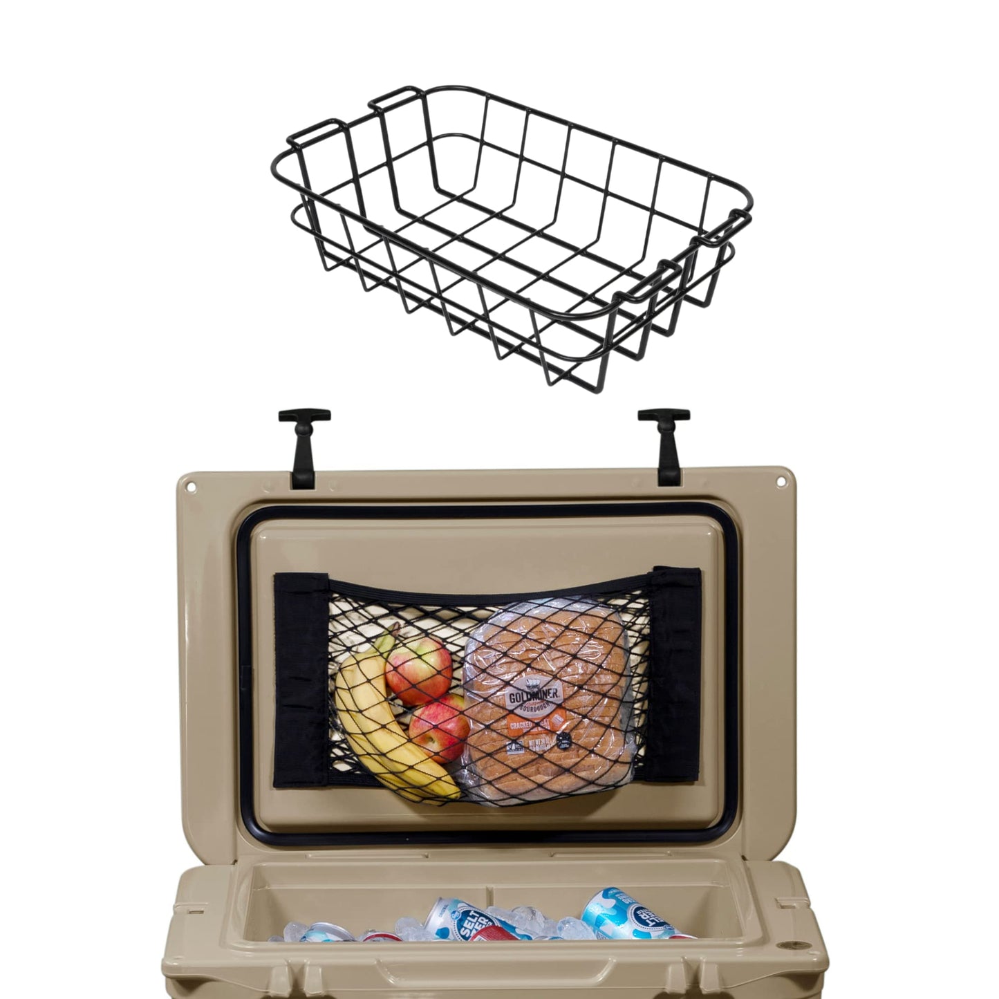 Above Sea Level Accessory Pack for Lifetime 77 Qt - Cooler Basket and Cooler Net - Lifetime Cooler Accessories - Ozark Trail Cooler Accessories