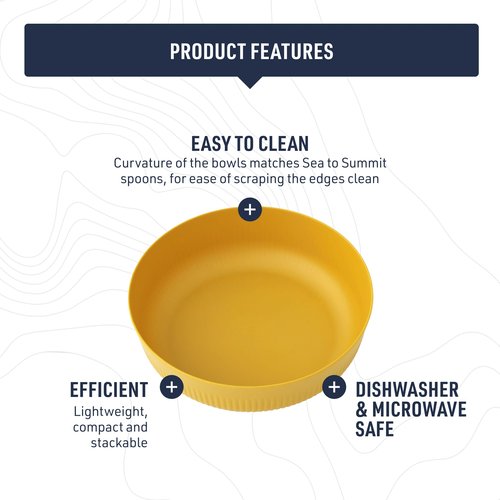 Sea to Summit Passage Bowl, Large (32 fl oz), Arrowwood Yellow