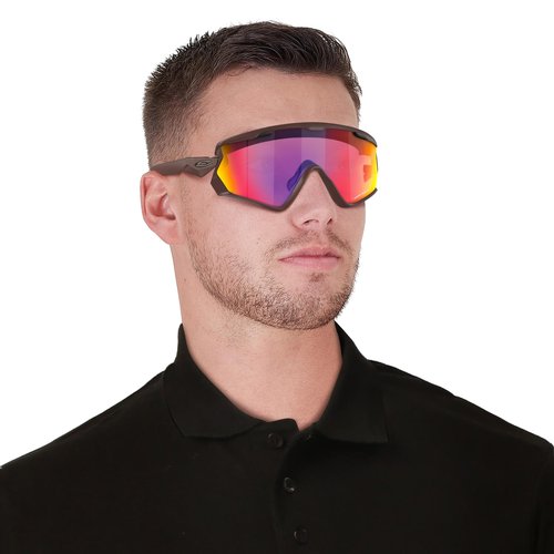 Oakley Men's Oo9418 Wind Jacket 2.0 Rectangular Sunglasses, Matte Grenache/Prizm Road, 45 mm