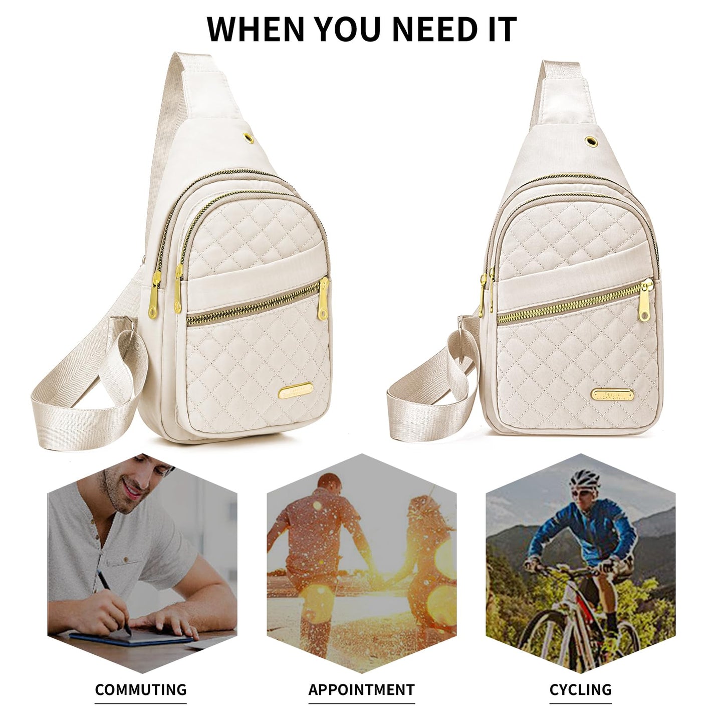 Aisijimo Small Sling Bag For Women Men Casual Crossbody Sling Backpack