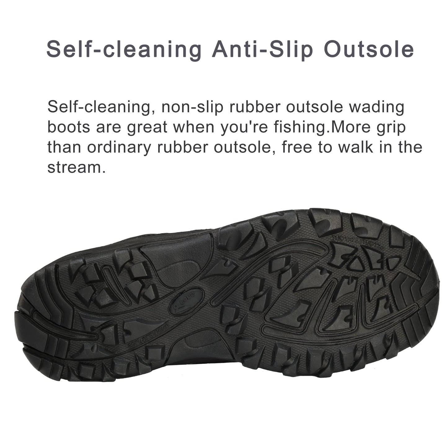 8 Fans Wading Boots for Men&Women Anti-Slip Rubber Sole with Rotating buckle Lacing System for Fishing (Black,M11)