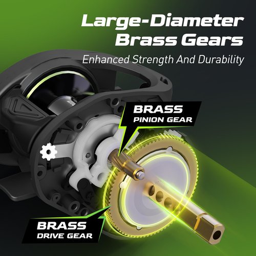 Handing M1 Baitcaster Reel Right Hand Lower Profile Design Fishing Reels Baitcasting 17.64 Lbs Carbon Fiber Drag BFS Baitcasting Reel 7.2:1 Gear Ratio 8-Button Magnetic Braking System