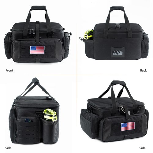 VIGEGARI Large Pistol Range Bag Shooting - Tactical Gun Range Bag with Pistol Cases, Gun Bags for Handguns, Gun Bag for Men, Ammo Bag, Gun Carrying Duffle Bag for Gun Accessories