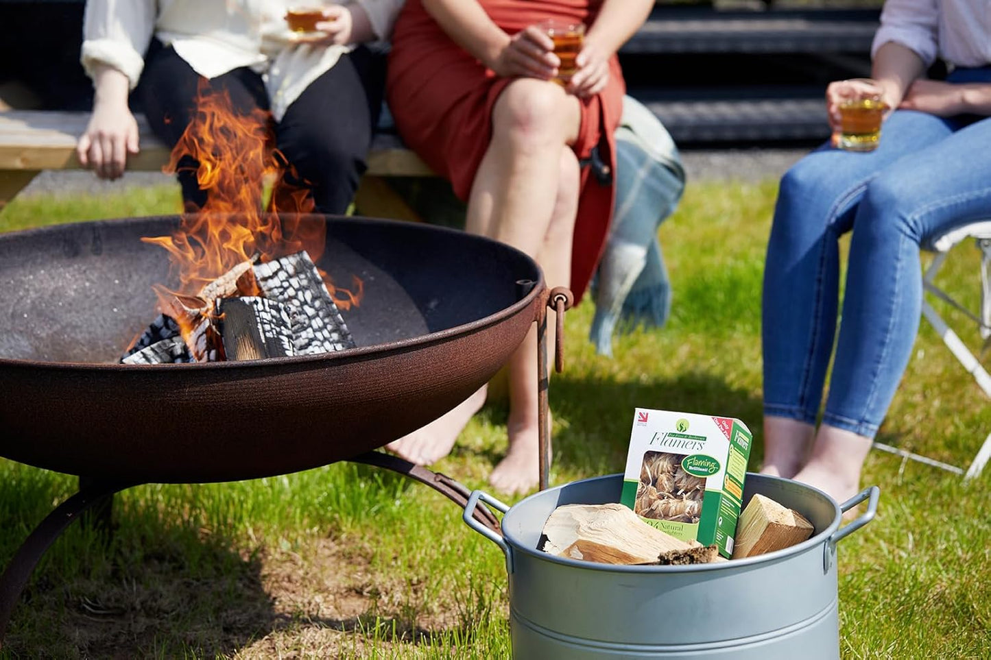 Flamers 24 pcs Fire Starter - Natural Fire Starters for Fireplace, Pellets Wood Stove, Fire Pit, Smoker, BBQ, Chimney, Pizza Oven - Firestarter for Campfires, Outdoor Camping, Grill Charcoal Starter