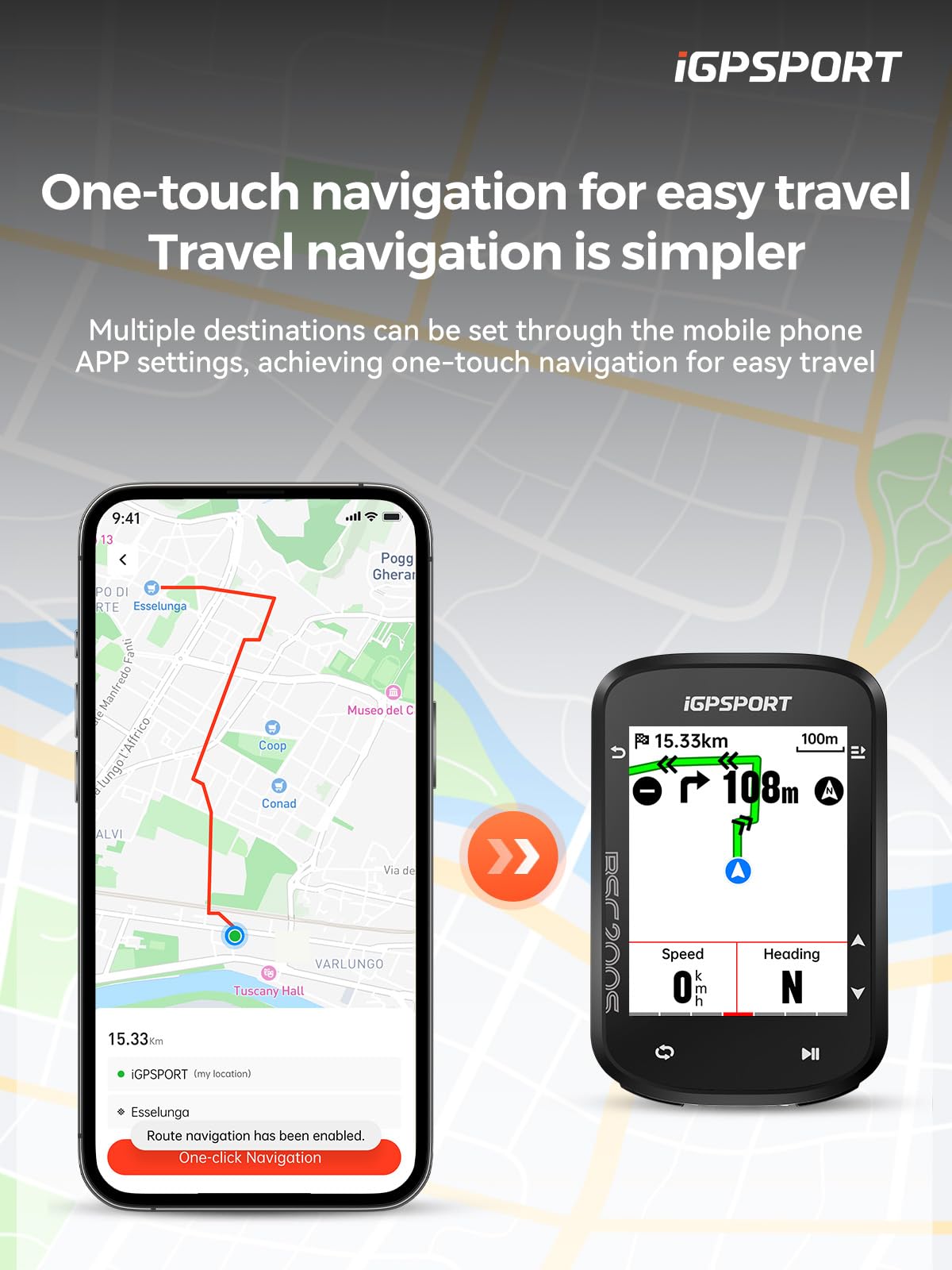 iGPSPORT BSC200S GPS Bike Computer, Wireless Route Navigation 2.4'' Screen Bluetooth ANT+ Cycle Computer IPX7 Waterproof (BSC200S)