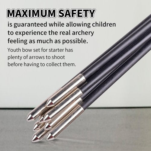 SOPOGER Youth Bow and Arrow Set - Recurve Bow Set for Kids 8-15 Archery Starter Bow Set for Teens Outdoor Games Left & Right Hand Shooting Practicing (Black)